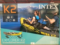 INTEX ADULT INFLATABLE KAYAK EXPLORER K2 FOR 2 PERSONS (68307).