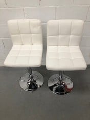 2 X WHITE BAR CHAIRS.