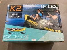 INTEX ADULT INFLATABLE KAYAK EXPLORER K2 FOR 2 PERSONS (NO INFLATOR).