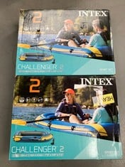 2 X INTEX 68367NP - CHALLENGER 2 INFLATABLE BOAT WITH PADDLES 236 X 114 X 41 CM.