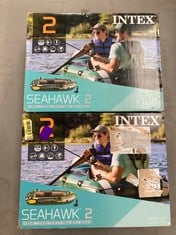 2 X INTEX 68347NP - SEAHAWK 2 INFLATABLE BOAT & PADDLES 236 X 114 X 41 CM.