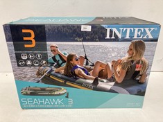 INTEX 68380NP - SEAHAWK 3 INFLATABLE BOAT WITH ALUMINIUM OARS 295 X 137 X 43 CM.