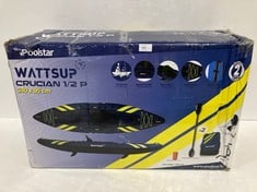 WATTSUP CRUCIAN INFLATABLE KAYAK 1 SEAT - 340 X 95 CM (11'1 "X37") - MAXIMUM LOAD 180 KG - COMPLETE PACKAGE PADDLE + BAG + SEAT + PUMP.