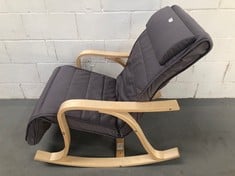 ROCKING CHAIR SONGMICS MODEL LYY41G LIGHT GREY COLOUR (BROKEN BACK WITHOUT SCREWS).