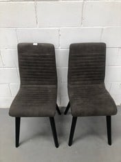 2 X DARK GREY CHAIRS.