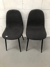 2 X DARK GREY CHAIRS.