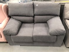 TWO SEATER SOFA DARK GREY COLOUR.