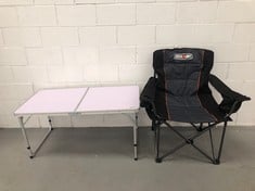 CAMPING SET INCLUDING FOLDING CAMPING CHAIR OVERMONT.