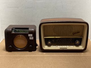 GERMAN TELEFUNKEN GAVOTTE 8 EXPORT TABLETOP RADIO TO INCLUDE VINTAGE BUSH BAKELITE RADIO: LOCATION - A2