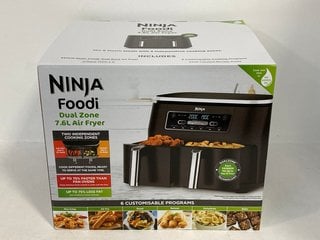 NINJA FOODI DUAL ZONE 7.6L AIR FRYER IN BLACK - MODEL: AF300UK - RRP £199: LOCATION - FRONT BOOTH