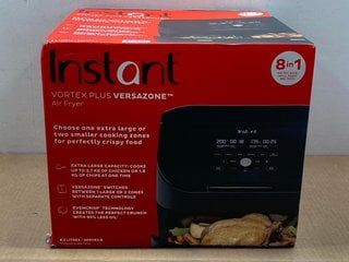 INSTANT VORTEX PLUS VERSAZONE 8.5 LITRES AIRFRYER MODEL:AFB9002BK: LOCATION - A5