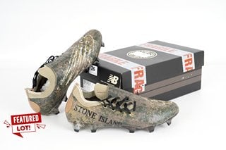 STONE ISLAND X NEW BALANCE RAHEEM STERLING FURON V7 PRO FOOTBALL BOOTS IN CAMO UK SIZE 8.5 - RRP £210: LOCATION - FRONT BOOTH