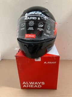 LS2 FF353 RAPID II ROAD TOURING HELMET IN MATT BLACK UK SIZE XL: LOCATION - A12