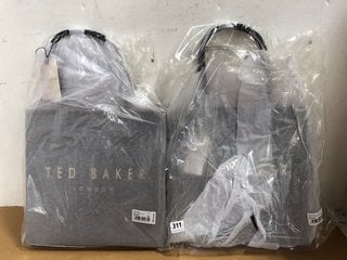 2 X TED BAKER LARGE CRINKLE ICON BAG IN BLACK: LOCATION - A14