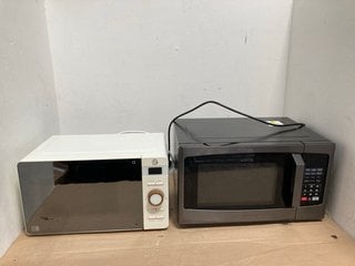 TOSHIBA DIGITAL SOLO MICROWAVE IN BLACK MODEL: ML-EM23P(BK) TO INCLUDE SAMSUNG MICROWAVE OVEN: LOCATION - B12