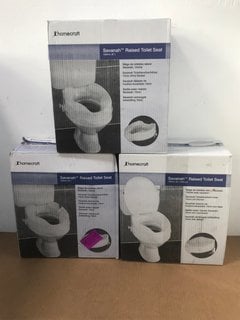 3 X HOMECRAFT SAVANAH RAISED TOILET SEAT TO INCLUDE INCLUDE RAISED SHOWER SEAT: LOCATION - B1O