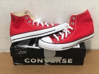 CONVERSE UNISEX ALL STAR HIGH TOPS IN RED UK SIZE 5: LOCATION - B9