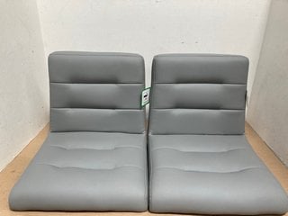 SET OF TWO GREY DINING CHAIRS WITHOUT THE LEGS OR SCREWS: LOCATION - B8