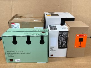 6 X ASSORTED JOHN LEWIS & PARTNERS LIGHTS TO INCLUDE BURANO STRIPE TABLE LAMP: LOCATION - B6