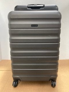 2 X JOHN LEWIS & PARTNERS SMALL/LARGE HARD SHELL WHEELED COMBINATION LOCK SUITCASES IN BLACK/GRAPHITE: LOCATION - B3