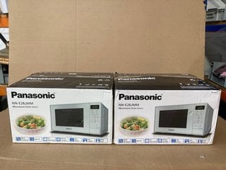 2 X PANASONIC NN-E27JWM 20L 800W DIGITAL MICROWAVE IN SILVER: LOCATION - B1