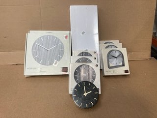 QTY OF ASSORTED JOHN LEWIS & PARTNERS CLOCKS TO INCLUDE PENDULUM WALL CLOCK: LOCATION - B0