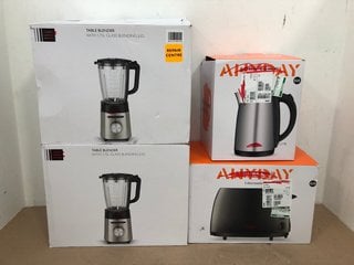 4 X ASSORTED JOHN LEWIS & PARTNERS KITCHEN ITEMS TO INCLUDE 2 X TABLE BLENDERS WITH 1.75L GLASS BLENDING JUGS: LOCATION - C1