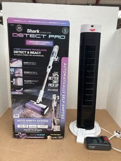 3 X ASSORTED APPLIANCE ITEMS TO INCLUDE SHARK IW3611UKT DETECT PRO AUTO EMPTY SYSTEM CORDLESS STICK VACUUM CLEANER - RRP £449.99: LOCATION - C2