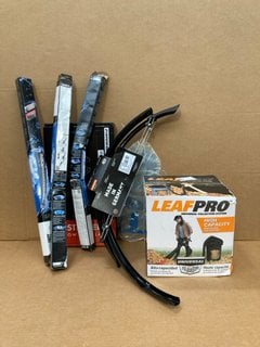 QTY OF ASSORTED OUTDOOR/CAR ITEMS TO INCLUDE UNIVERSAL LEAF PRO LEAF COLLECTOR: LOCATION - C11