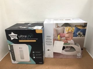 TOMMEE TIPPEE ULTRA UV STERILISER, DRYER & STORAGE TO ALSO INCLUDE MAMAS & PAPAS BABY SNUG 2 STAGE FLOOR SUPPORT SEAT WITH PLAY TRAY: LOCATION - C14