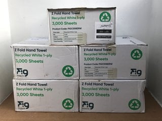 5 X BOXES OF Z FOLD HAND TOWELS: LOCATION - C15