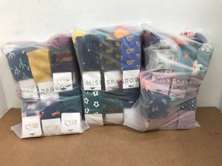 QTY OF ASSORTED MISS SPARROW LONDON SOCKS IN VARIOUS DESIGNS & COLOURS: LOCATION - D13