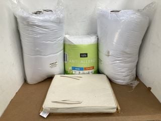 3 X HOUSEHOLD ITEMS TO INCLUDE ASDA GEORGE ANTI-ALLERGY DUVET KING SIZE: LOCATION - A0