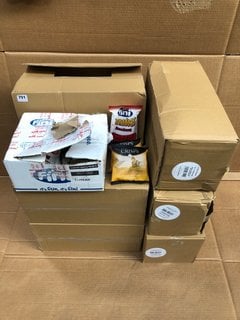 QTY OF YORKSHIRE CRISPS NATURAL SEA SALT CRISPS - BBE 2/3/26 TO ALSO INCLUDE BOX OF FINI TORNADOES STRAWBERRY SWEETS - BBE 6/26: LOCATION - D12