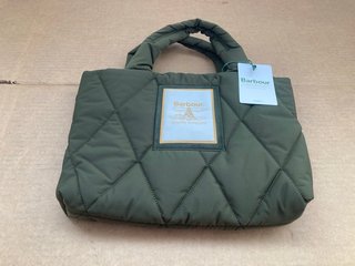 BARBOUR MARIAH MINI QUILTED TOTE BAG IN KHAKI: LOCATION - D11