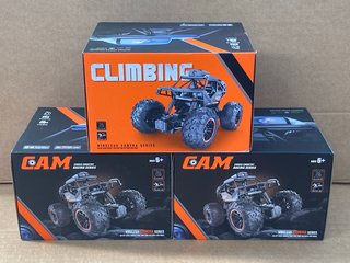 3 X CAM CROSS COUNTRY RACING SERIES CLIMBING OFF ROAD REMOTE CONTROL CAR WITH CAMERA: LOCATION - D8