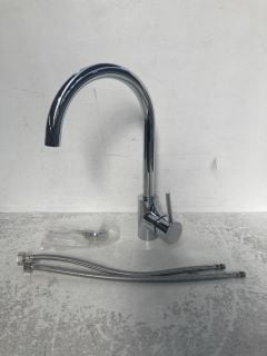 MONO KITCHEN SINK MIXER TAP IN CHROME WITH SWIVEL SPOUT - RRP £190: LOCATION - RACKING 2