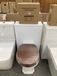 (COLLECTION ONLY) 500 X 200MM TOILET UNIT IN WHITE WITH BTW PAN & SEAT WITH CONCEALED CISTERN FITTING KIT - RRP £780: LOCATION - D6