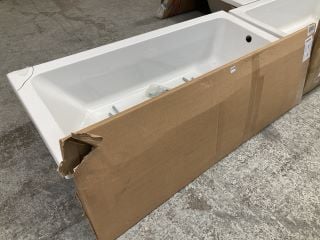 1700 X 750MM NTH SINGLE ENDED BATH *DAMAGE TO 1 CORNER* WITH A MDF SIDE PANEL IN WHITE: LOCATION - D6