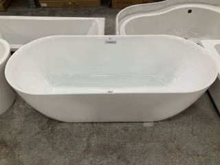 1710 X 730MM MODERN TWIN SKINNED DOUBLE ENDED FREESTANDING BATH WITH INTEGRAL CHROME OVERFLOW & WASTE - RRP £1369: LOCATION - C2