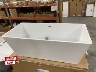 TROJAN MALBROUGH 1700 X 800MM MODERN TWIN SKINNED DOUBLE ENDED FREESTANDING BATH WITH INTEGRAL CHROME SPRUNG WASTE & OVERFLOW - RRP £1556: LOCATION - C3