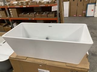 TROJAN MALBROUGH 1700 X 800MM MODERN TWIN SKINNED DOUBLE ENDED FREESTANDING BATH WITH INTEGRAL CHROME SPRUNG WASTE & OVERFLOW - RRP £1556: LOCATION - C3