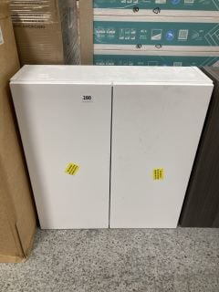 (COLLECTION ONLY) WALL HUNG 2 DOOR BATHROOM CABINET IN WHITE 600 X 660 X 180MM RRP £195: LOCATION - C2