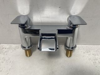 DECK MOUNTED WATERFALL SPOUT BATH FILLER IN CHROME - RRP £315: LOCATION - RACKING 1