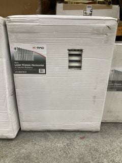 TRADITIONAL HORIZONTAL 4 COLUMN CAST IRON STYLE RADIATOR IN WHITE 830 X 600MM - RRP £505: LOCATION - RACKING 3