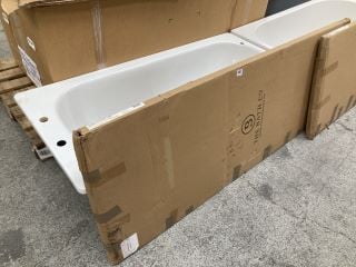 1500 X 700MM 2TH SINGLE ENDED STEEL BATH WITH A CAMBERLY WHITE MDF BATH SIDE PANEL - RRP £399: LOCATION - C3