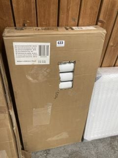 WHITE HORIZONTAL DOUBLE OVAL TUBED RADIATOR 826 X 400MM - RRP £325: LOCATION - D5