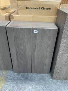 (COLLECTION ONLY) FLOOR STANDING/WALL HUNG 2 DOOR UNIT IN BODEGA GREY 500 X 220 X 660MM - RRP £275: LOCATION - D3