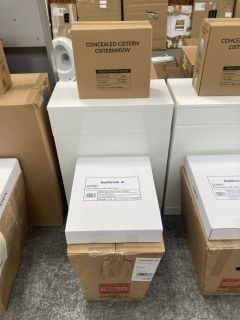 (COLLECTION ONLY) 600 X 310MM TOILET UNIT IN WHITE WITH BTW PAN & SEAT WITH CONCEALED CISTERN FITTING KIT - RRP £780: LOCATION - D4