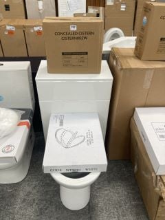 (COLLECTION ONLY) 500 X 300MM TOILET UNIT IN WHITE WITH BTW PAN & SEAT WITH CONCEALED CISTERN FITTING KIT - RRP £780: LOCATION - D4